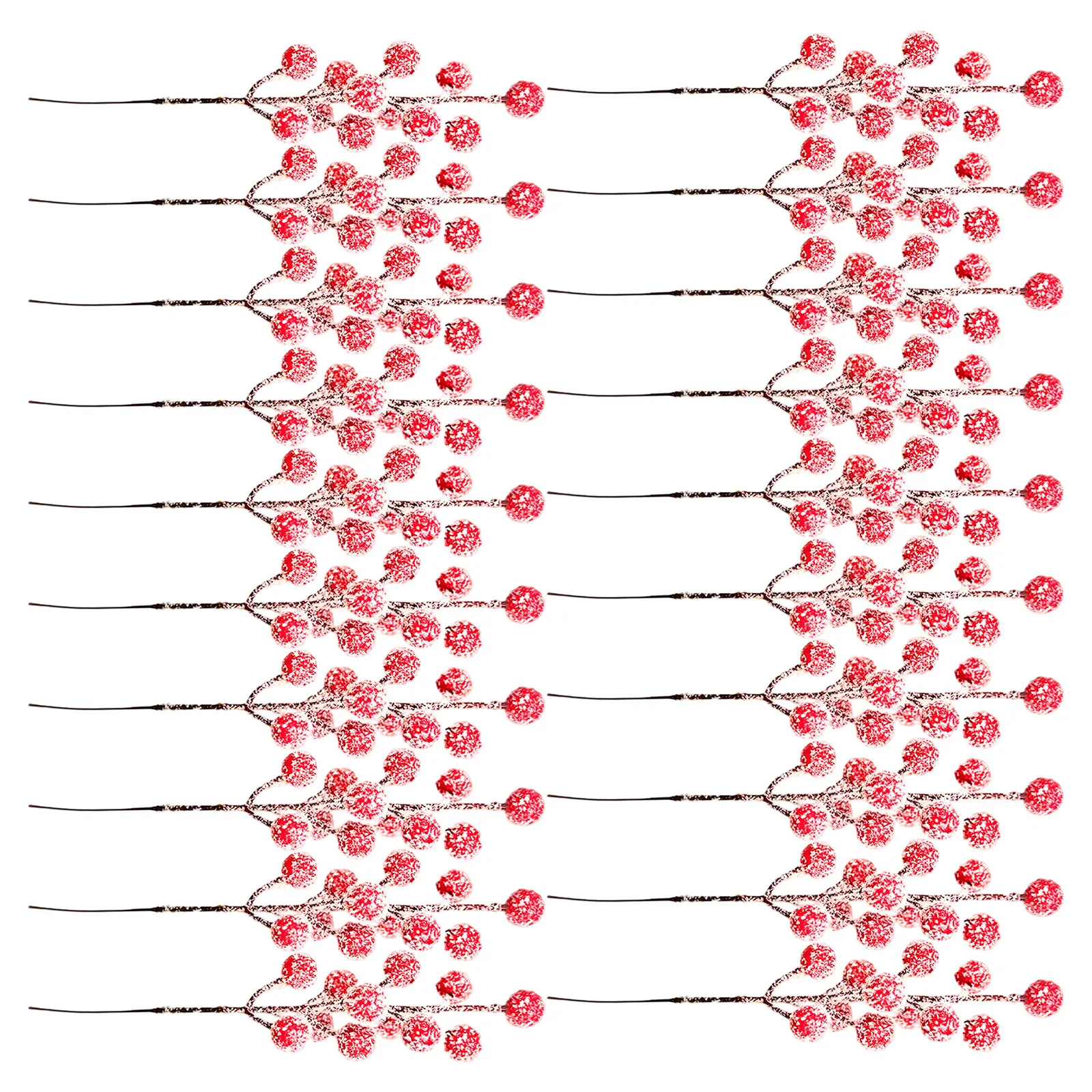 

20Pcs Frosted Red Berry Picks Christmas Decor Artificial Red Berry Stems for DIY Wreath Garland Floral Arrangements Holiday
