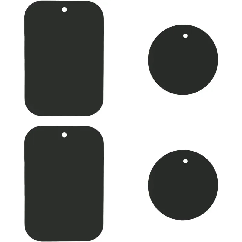 

Universal Metal Plate 4 Pack for Magnetic Phone Car Mount Holder Cradle, Compatible with All Magnetic Mounts- 2 Rectangle and 2
