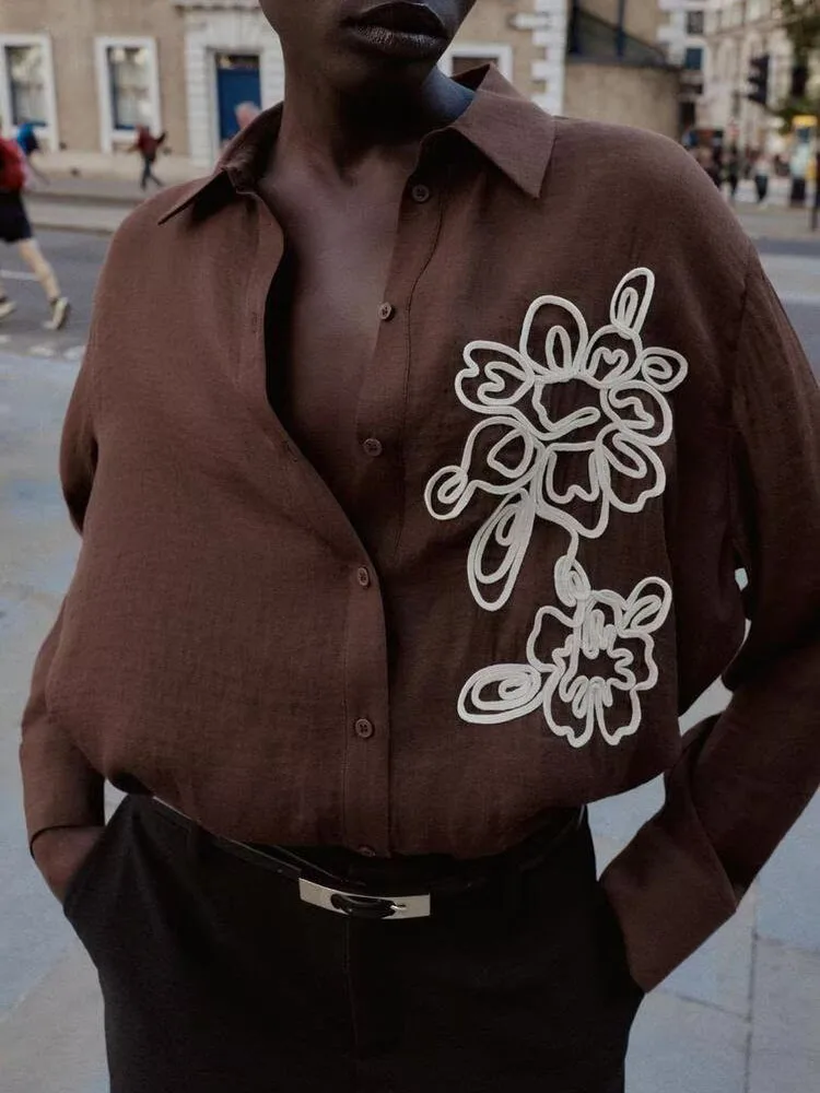 ファッショナブルでスイートなカジュアルな花柄テクスチャの新作レディース服、2025年秋、エスニックステージ衣装、プレミアムレディース