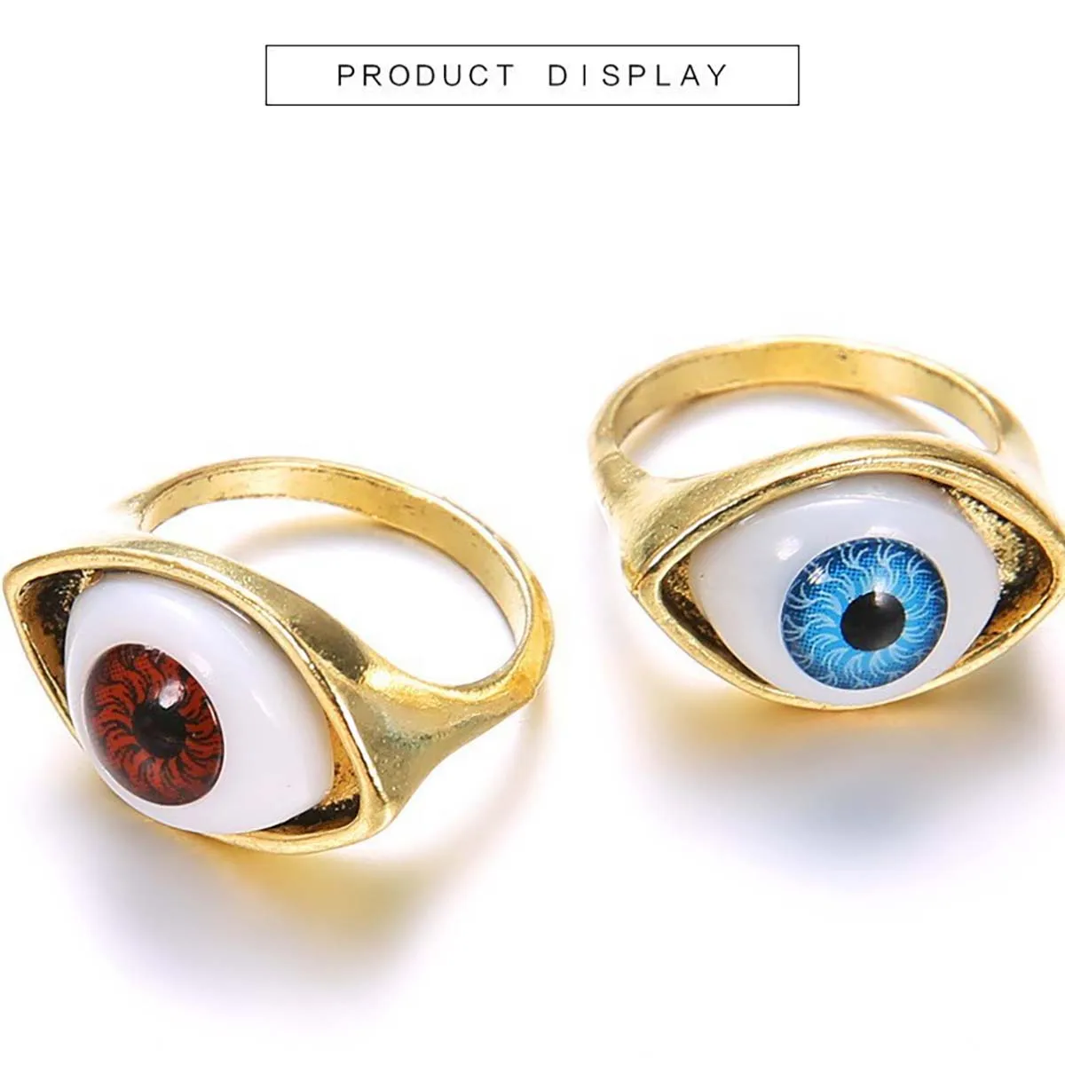 Vintage Halloween Jewelry Punk Wicked Eyeball Rings for Men Women