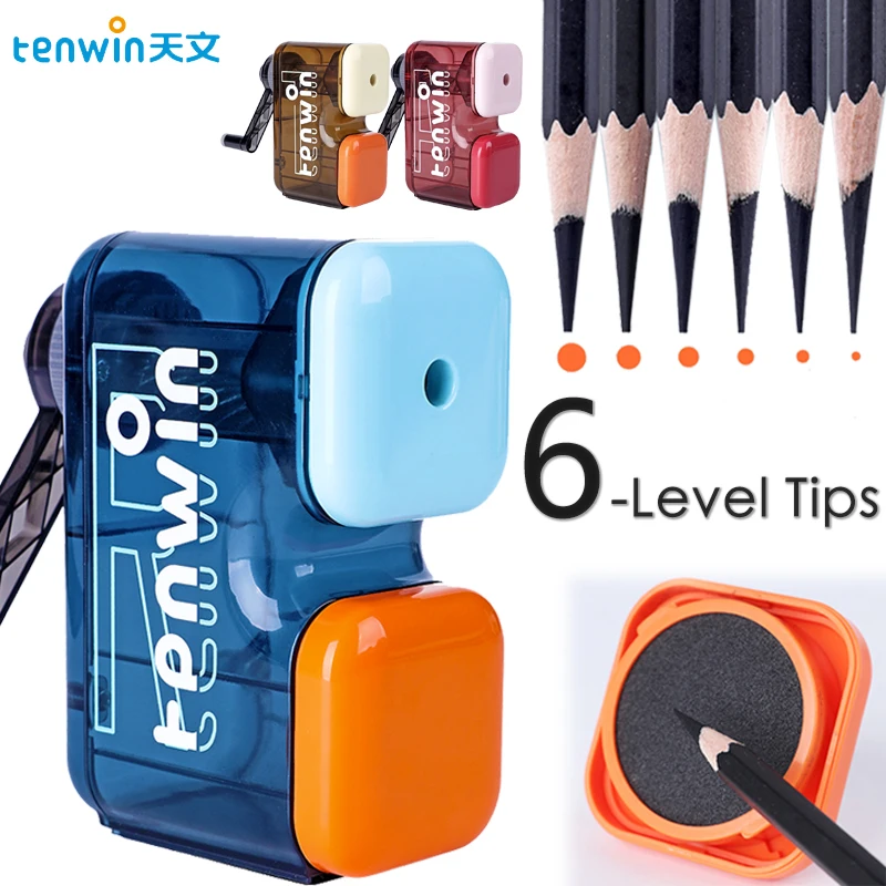 

Tenwin Pencil Sharpener Sketch adjustable Lead grinder pencil sharpener School Stationery Hand Crank Sharpeners Classic Model