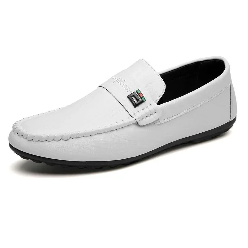 Men\'s Formal Shoes White Loafers Pu Casual Shoes Slip on Fashion Casual Shoes Designer Loafers Men 2024 New Zapatos Casuales