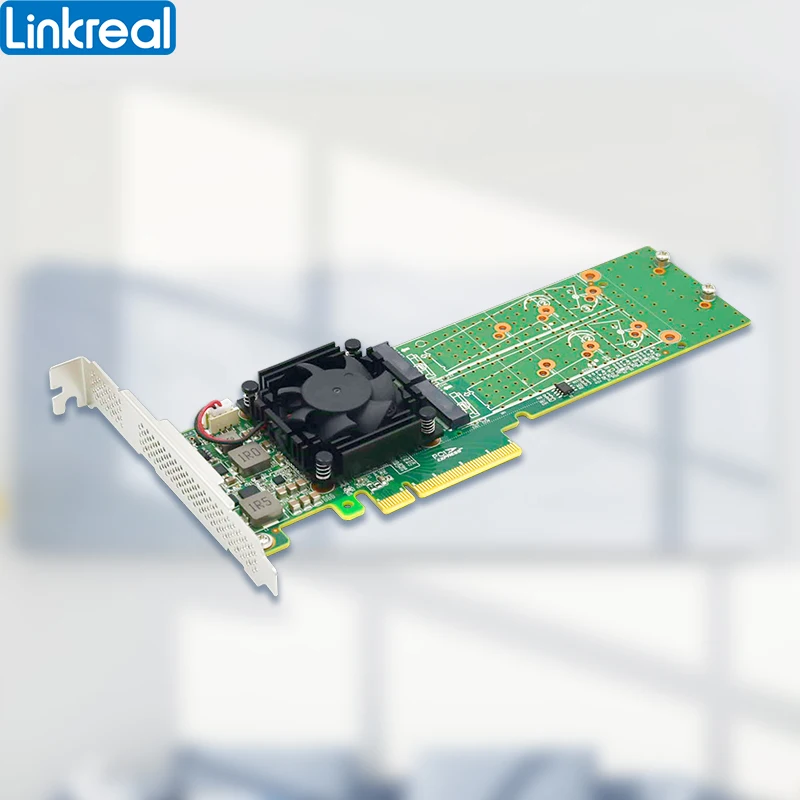 Imagem -03 - Pcie 3.0x8 a Porta M.2 Nvme Ssd Adaptador Cartão Suporte 22110 mm M.2 Ssd com Baixo Profile-lrnv9547lp2i