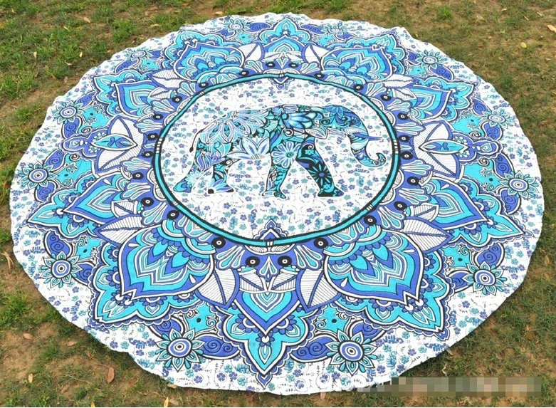 Alfombra de playa de verano, manta bohemia de Mandala, tapiz colgante de pared, ropa de cama, tapiz Hippie indio, manteles, almohadilla para