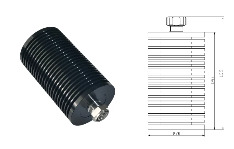 ComRF 100W RF Dummy Load DC-3GHz Type N or 7/16 DIN or 4.3-10...  Terminal Load for Wireless Communication Test Equipment