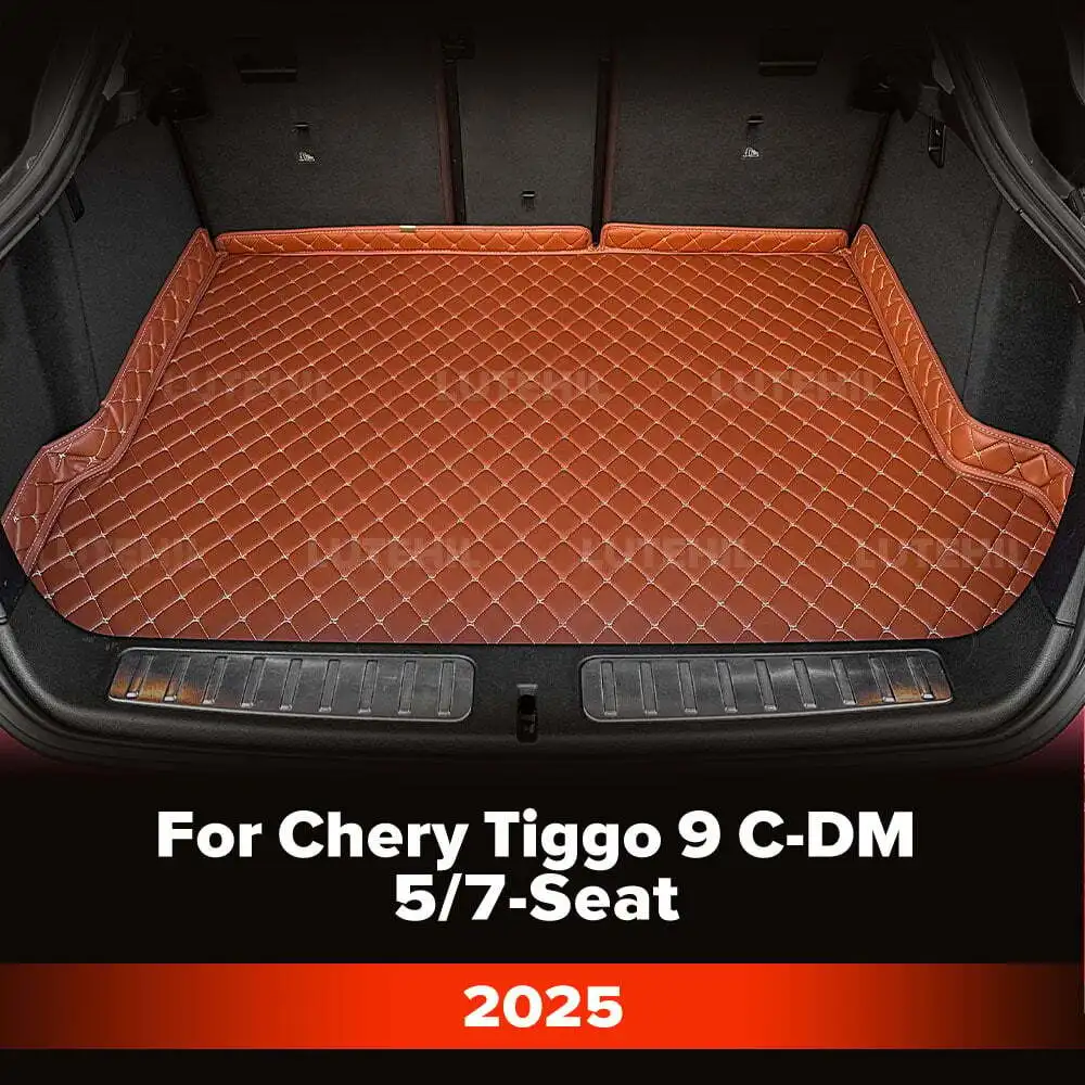 

Для Chery Tiggo 9 C-DM 5/7-Seat 2025 индивидуальный коврик в багажник автомобиля, защитный коврик от грязи, вкладыш для багажника, авто аксессуары для интерьера