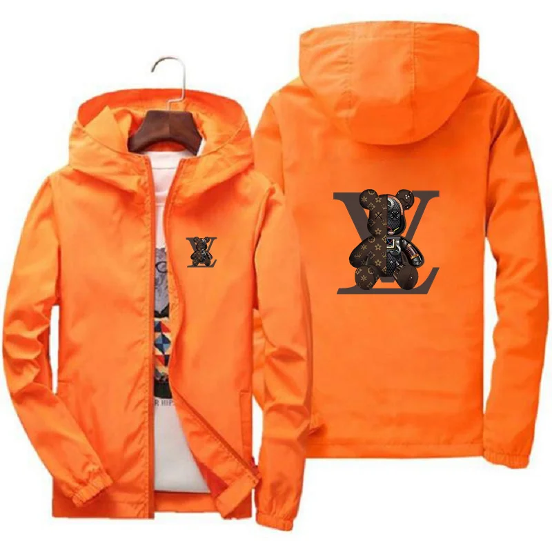 2024 Men's new brand windbreaker, mountaineering sports print, men's fashionable casual jacket, men's quality top