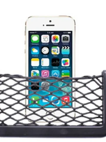 4Pcs Auto Seat Side Interior Back Sundries Pocket Mesh Storage Bag Phone Net Pocket Holder Car Storage Bag Elastic Flexible Nets