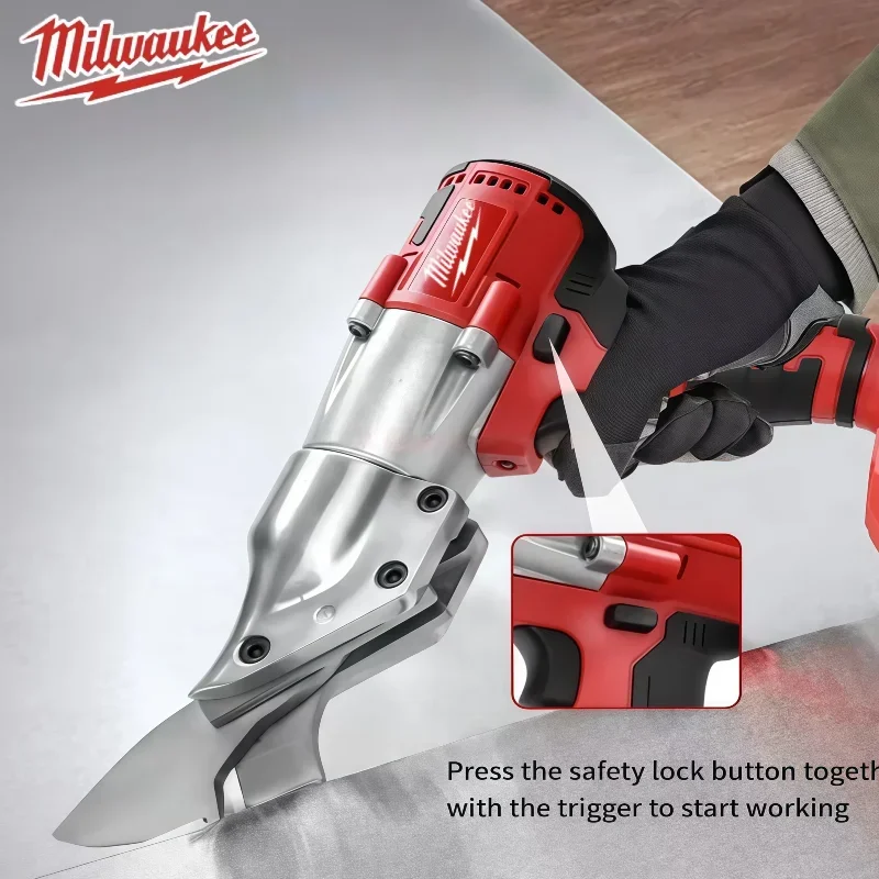 Milwaukee Elektrická žehlička, nůžky, akumulátorové nůžky na kov 400 W, bezkartáčové nůžky na plech, 2 nastavitelné rychlosti s LED světlem, 18 V elektrické nářadí - náhled 2