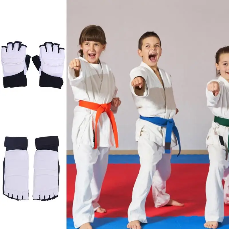 

Taekwondo Gloves Foot Protector Taekwondo Shoes Foot Socks Hand Foot Protector Half Finger Boxing Gloves For Adult Child