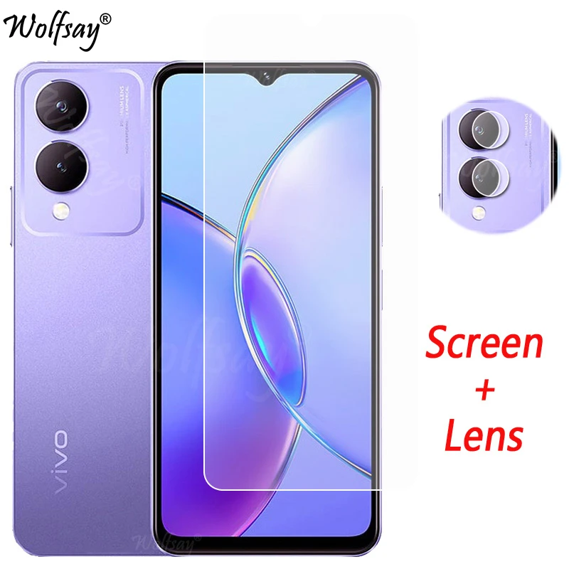 Camera Len Protector For Vivo Y17S Screen Protector Full Glue Tempered Glass Vivo Y17S Y17 S Glass For Vivo Y17S Glass 6.56 inch