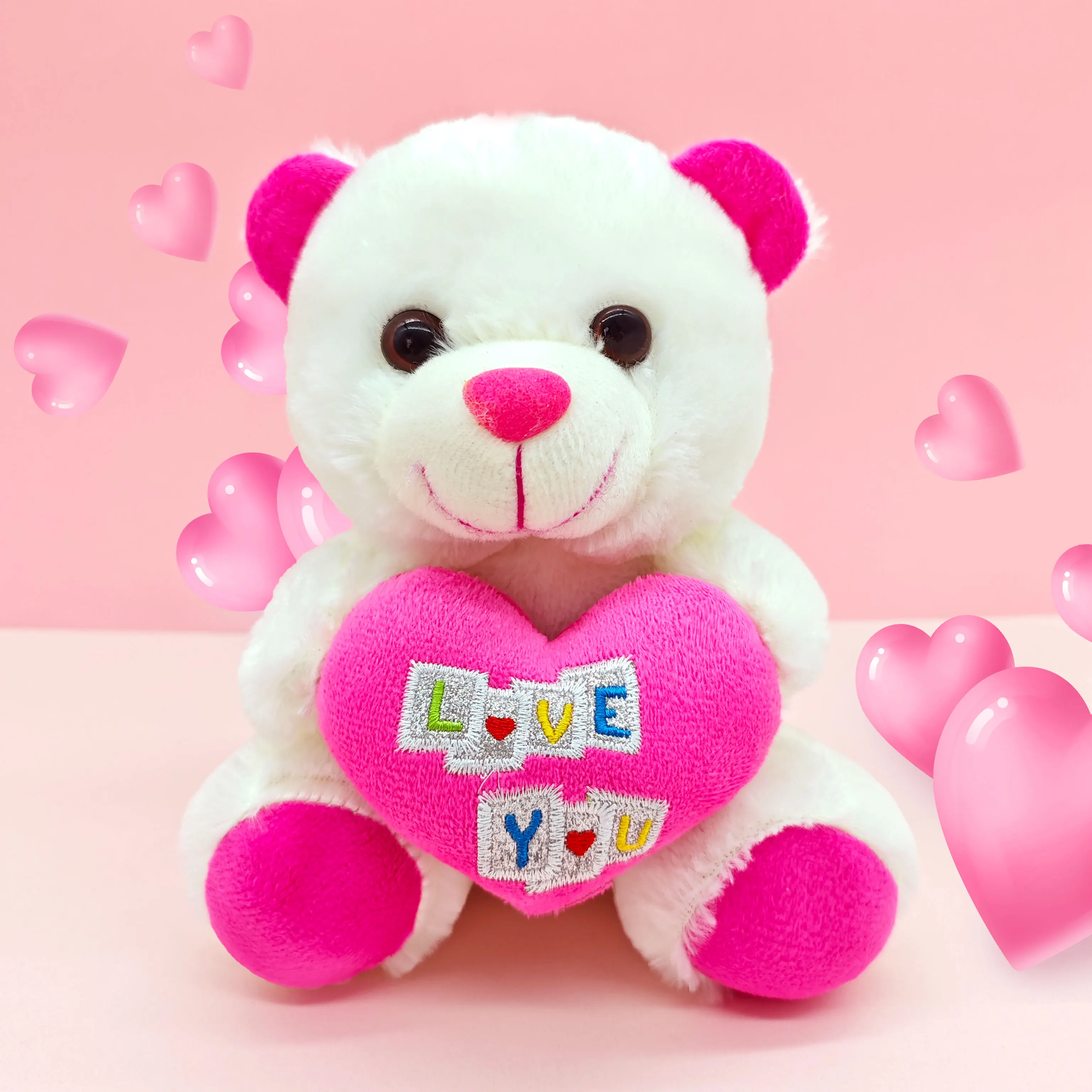 20cm cute soft plush bear doll, hugging love bear pillow, Valentine\'s Day gift, companion healing, wedding companion gift