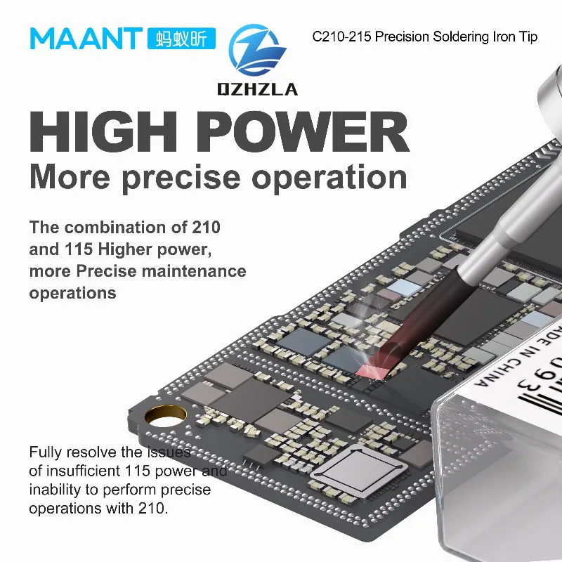 MAANT C210-215 Accuracy Soldering Iron Tip Rapid Thermal Conductivity/Oxidation Resistance/ Easy to Tin Plating/Quick Heating