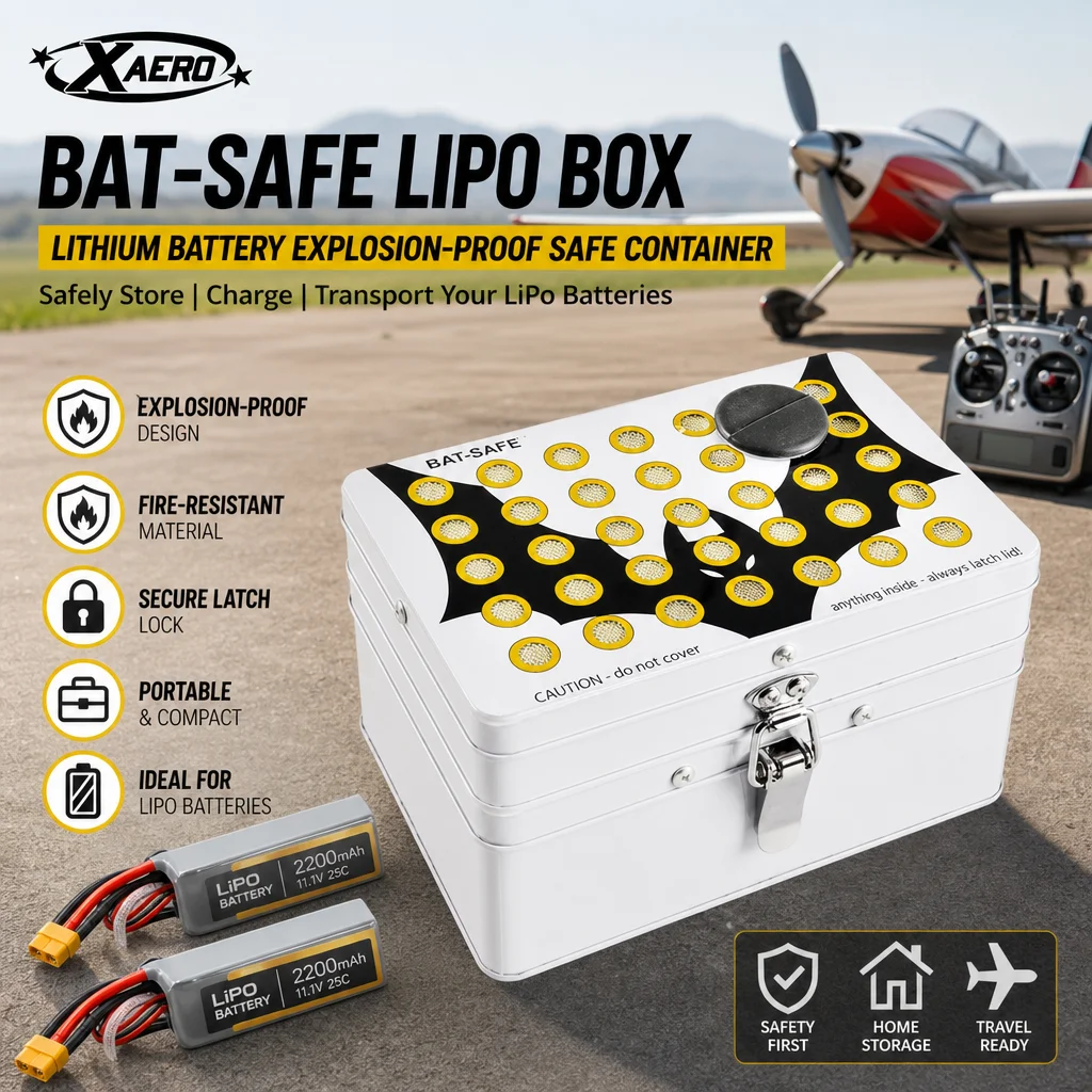 Small Size BAT-SAFE LIPO BOX Lithium Battery Explosion Proof Safe Fireproof Container for RC Drone Airplane Model Battery
