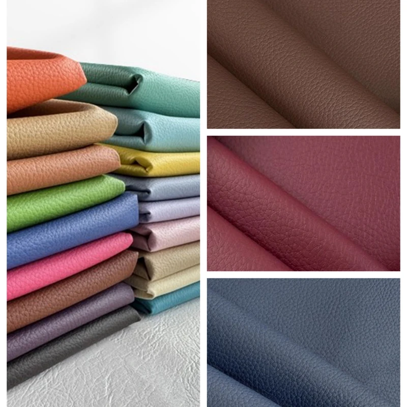 

Artificial Lychee Pattern Leather Fabri By The Meter for Sofa Car Interior Cushion Handmade Diy Sewing Waterproof Cloth Black