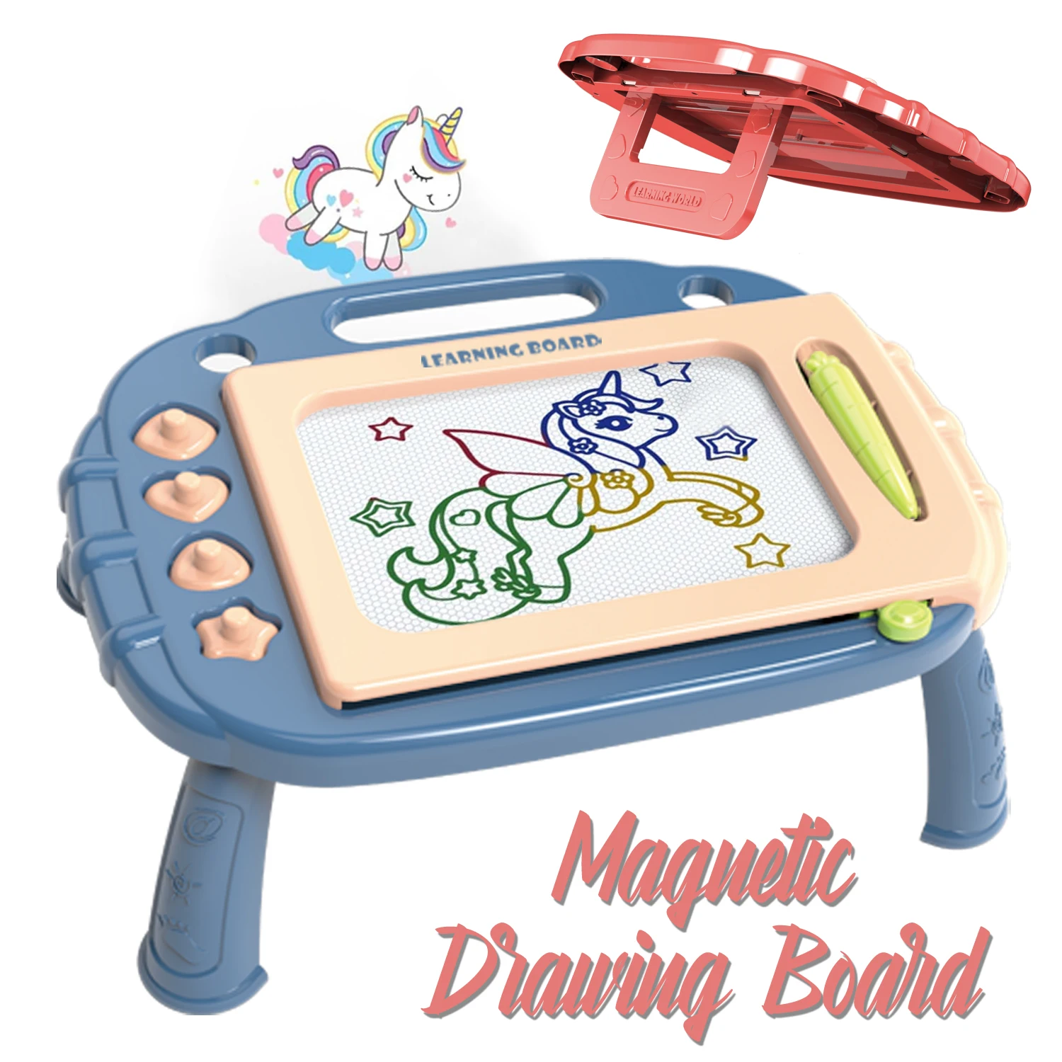 Magnetic Drawing Boardของเล่นขนาดใหญ่วงเล็บกระดานเขียนบ้านDoodle Board Erasable,ของขวัญเหมาะสําหรับเด็ก