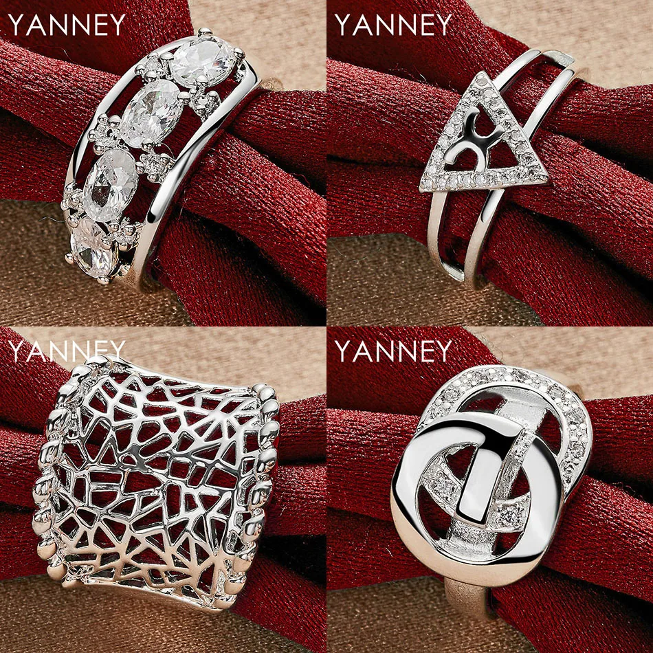 

Charm 925 sterling silver 7/8/9/10 exquisite hollow zircon ring women's party accessories gift jewelry
