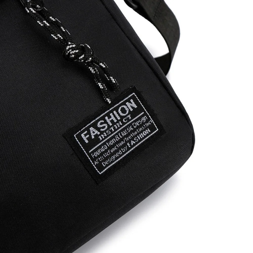 Solid Color Men's Crossbody Bag Large Capacity Small Bag Business Shoulder Bag Multi-pockets Multi-function Small Square Bag