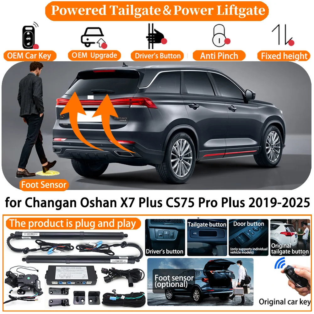Car Powered Tailgate system for Changan Oshan X7 Plus CS75 Pro Plus 2019-2025 Automatic Electric Power Tailgate Tail Gate Lift