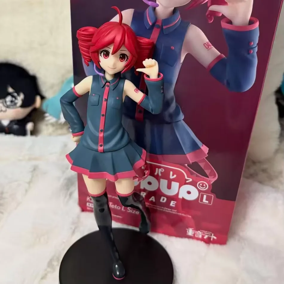Set de figuras de anime de la chica Kasane Teto con dos colas – 2 muñecas de PVC coleccionables con dos poses, adorables estatuillas de personajes para decorar el escritorio.
