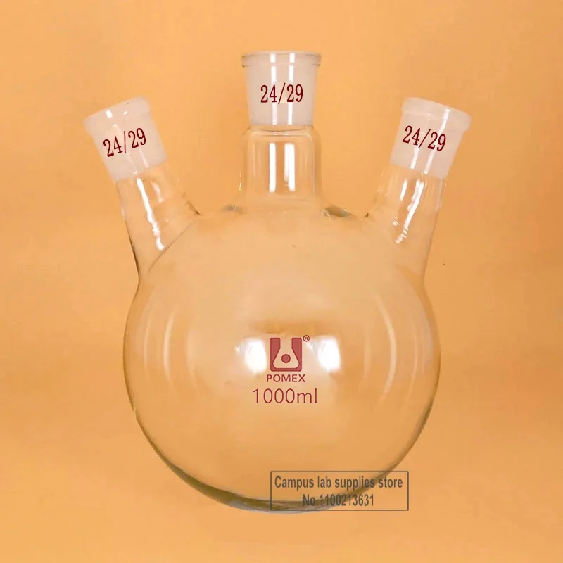 

1piece 100ml/250ml/500ml/1000ml Three-mouth High Borosilicate Glass Flask for Laboratory Distillation Kit