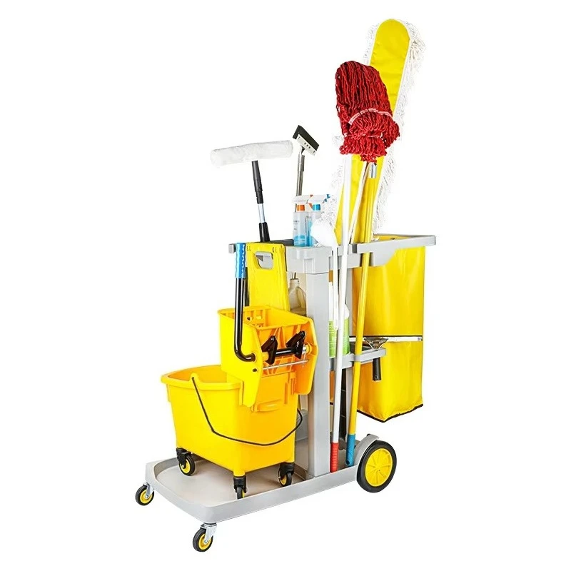 Commercial Hotel Housekeeping Cleaning Trolley Janitor Cart