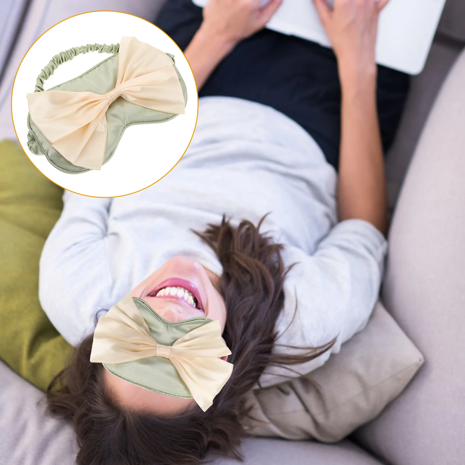 

Женская шелковая маска для глаз с бантом, мягкая удобная светоблокирующая маска для сна, регулируемый ремешок для путешествий, домашнего офиса, маска для глаз, роскошная