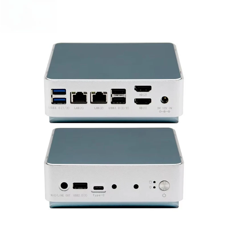 

Fanless NUC Intel 12th DDR4 16G M.2 NVME 2 HD 4K Display 2 LAN WIFI Win10 11 Linux Gaming Computer Mini PcRAM/ROM NONE