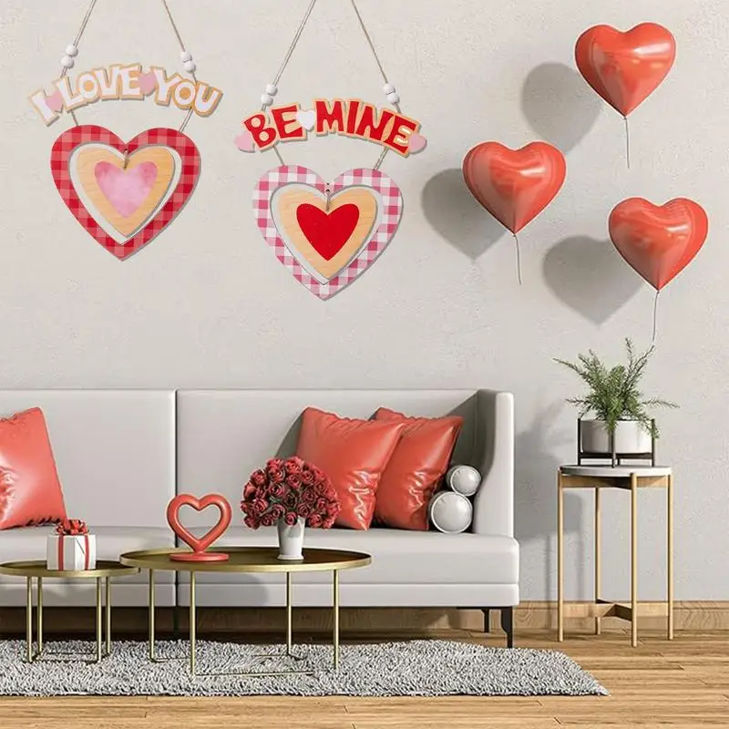 Amor sinal da porta da frente ser mina sinal de boas-vindas decoração da parede 2x decoração da porta de madeira romântico casa decoração da parede para o dia dos namorados
