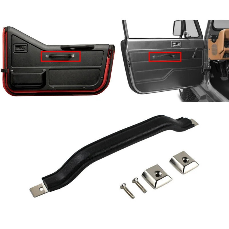 

High Quality Car Inner Door Handle Pull Strap Trim Replacement For Jeep CJ5 CJ7 CJ8 For Wrangler YJ 55009801K Interior Accessori