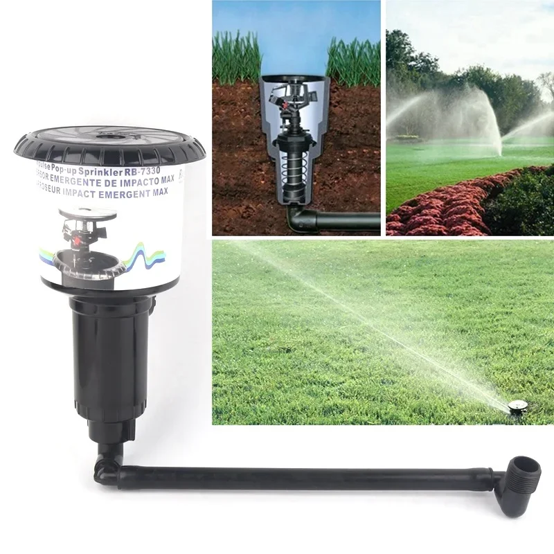 

1/2"& 3/4" Thread Pop Up Sprinkler Football Field Golf Course Lawn Irrigation Sprinklers Garden Watering Cooling Pop-up Sprayers