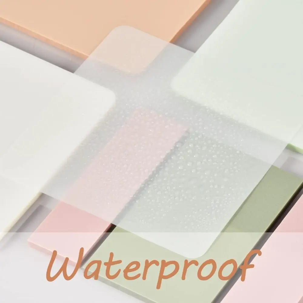 160 Sheets 8 Colors Sticky Notes Notepad Transparent Clear Stickers Fluorescent Color Morandi Note Pads School Stationery