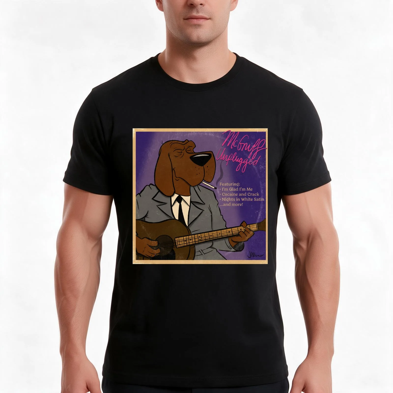 McGruff Unplugged T-Shirt Summer Casual Cotton Tee Oversized Streetwear Tops Vintage Graphic Print Loose Fit Short Sleeve