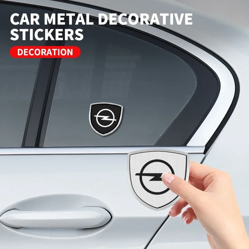 1/2 piezas de emblema metálico 3D para coche, adhesivo decorativo para ventana de coche, para Opel Corsa, Astra, Insignia, Vectra, Zafira, Meriva, Mokka, Grandland