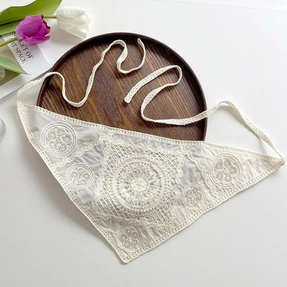 

Новая мода во французском пасторальном стиле треугольная повязка на голову вязаный простой стиль платок шляпа ручной работы крючком милая повязка на голову полотенце