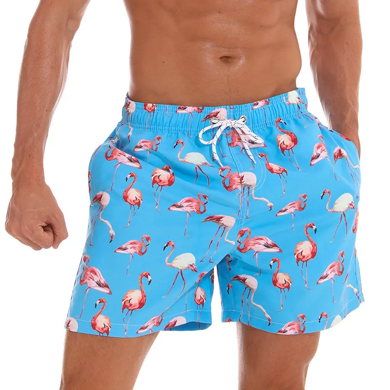 Men Fashion Swimwear Shorts Trunk Sports Pant Beach Men's Brief Swimsuit Kids Fruit Beach Short Flamingo Pineapple Board Shorts