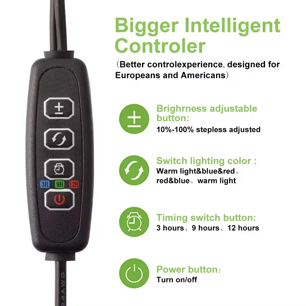 Piante da interno Fiori Coltiva la tenda 5 teste Piantina Coltiva la luce Spettro completo Phytolamp Alimentazione USB 150 Luci a LED Phyto Lampada per la casa