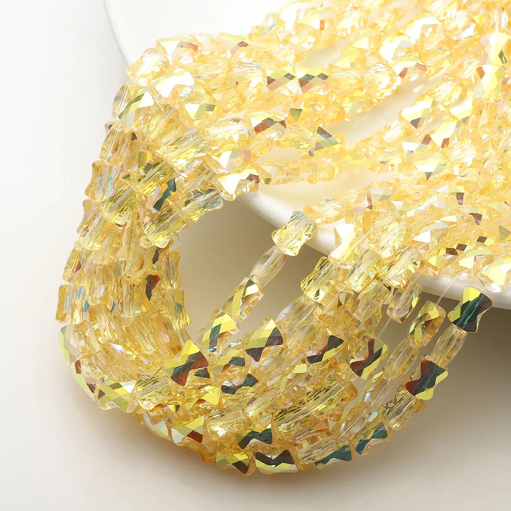 30Pcs Crystal Glass Beads 8x10mm Faceted Spacer Slub Shape for DIY Jewelry Making Accessories including Bracelets And Earrings