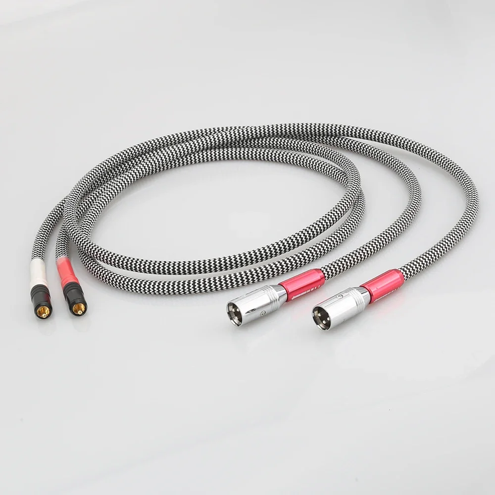 Audiocrast Audio Cable 2 RCA Male To 2 XLR Hifi Silver Plated 3 Pin Male Audiophile
