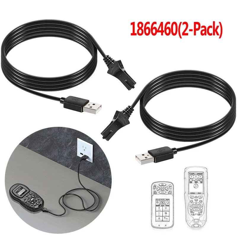 2-Pack, 1866460 i-Pilot Link Charging Cable for All Minn Kota i-Pilot Link remotes,Including Bluetooth-Enabled and Legacy Models