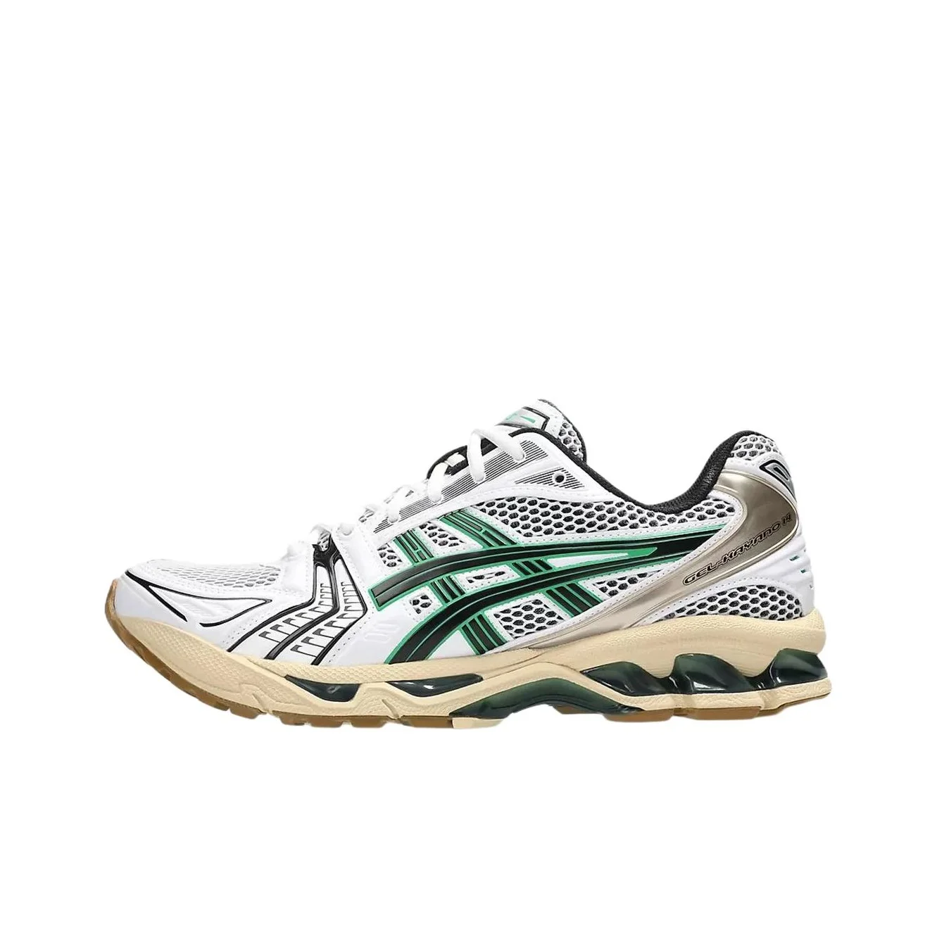 ASICS Gel Kayano 14 Casual Running Shoes Unisex White Green 1203A740-103