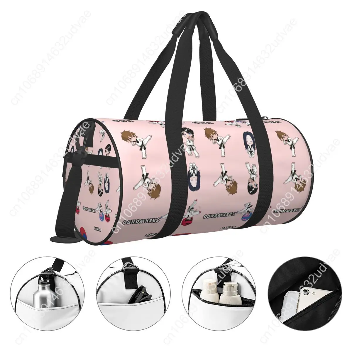 Taekwondo Girl Taekwondo Art Gym Bag Travel Sports Bags Couple Design Gym Accessories Graphic Fitness Bag Portable Handbags