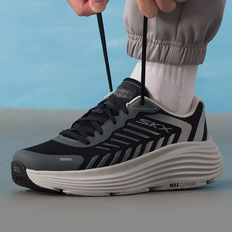 Skechers Men's Shoes Original Lightweight Fashionable Wear-Resistant Non-Slip New Fitness Training Outdoor Sports Running Shoes 220614-Bkgy-7