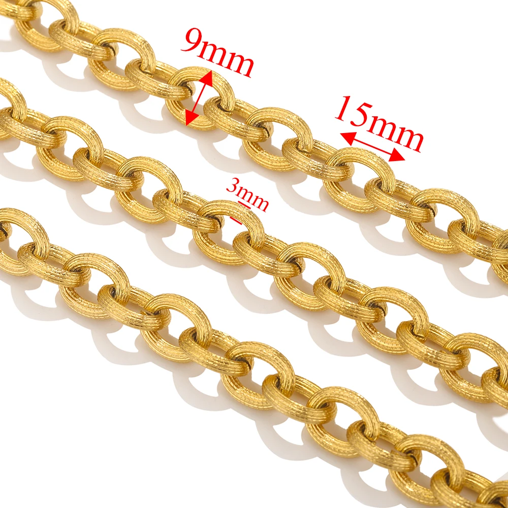 baizzx Stainless Steel Chain Gold 1 Meter 8