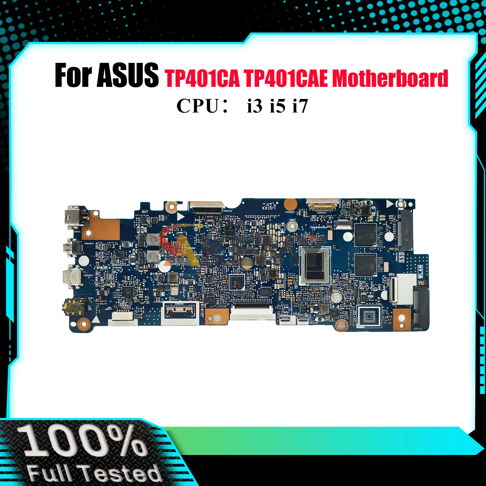 

TP401CA Laptop Motherboard For ASUS VivoBook Flip TP401C TP401CAE TP401CA Notebook Mainboard With i3 i5 i7 CPU 100% tests OK stk