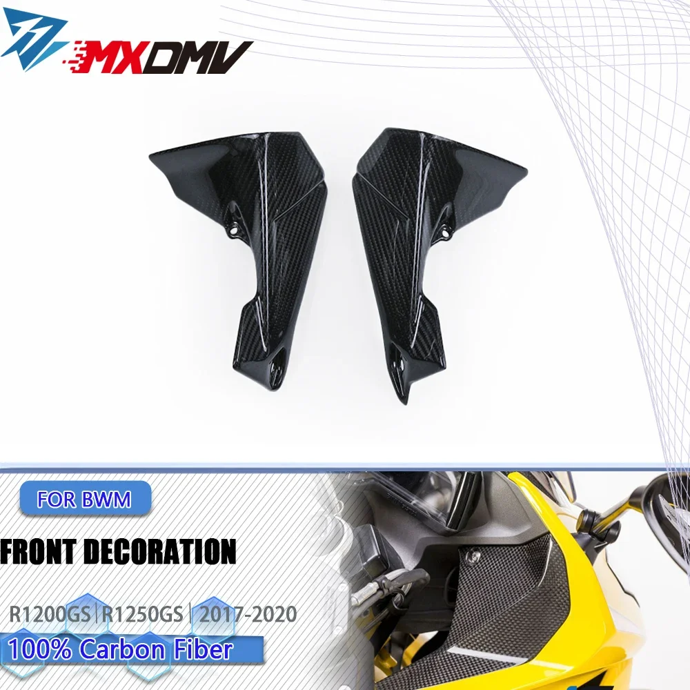 Carbon Front Windshield Fairing Frame Infill Front Airvent Left Right Upper Side Panel Fairing for BMW R1200GS 2017 - 2020