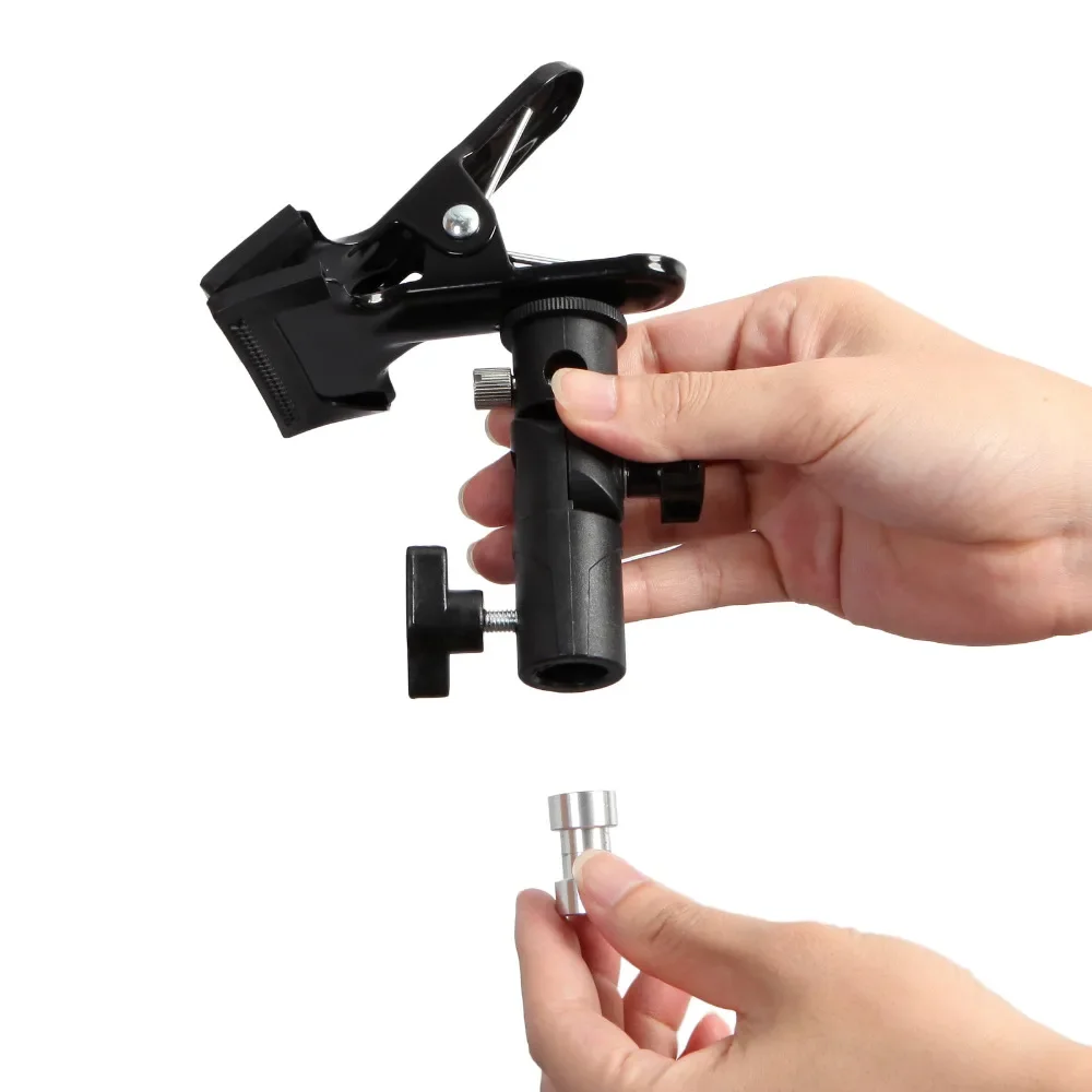 Reflector Clamp Clip Holder Light Stand Attachment 1/4\