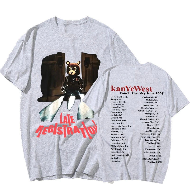 Kanye West Late Registration Tour 3D Print T-Shirts Men Women Oversized Short Sleeve T Shirt Hip Hop Kids Tees Tops Man Clothing