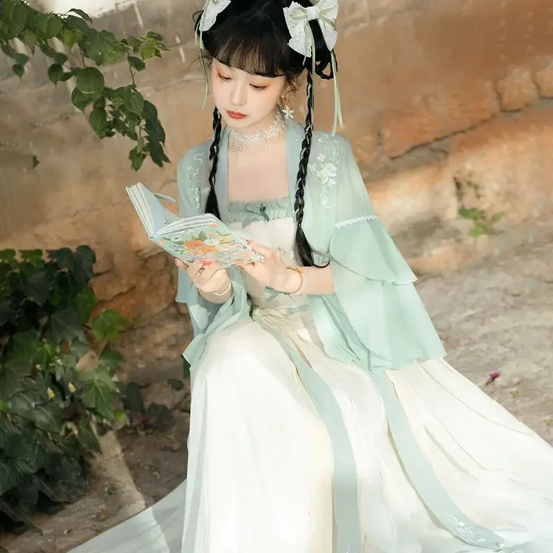 هان عنصر تحسين النمط العرقي لوليتا زي القديمة طول الخصر ثلاث قطع مجموعة Harujuku القوطي القوطية لوليتا بلوزة