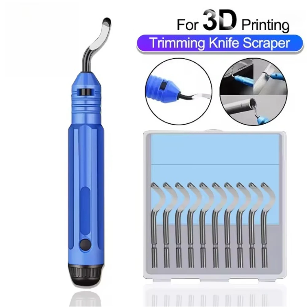 Hand Burr Trimming Knife Scraper Chamfer Deburring Tool for 3D Printer Parts Copper Tube Reamer Tool Model Pruning Device Kit